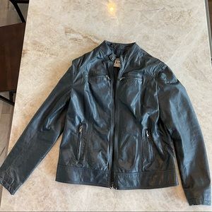Italian leather jacket xxl on tag but an American large
